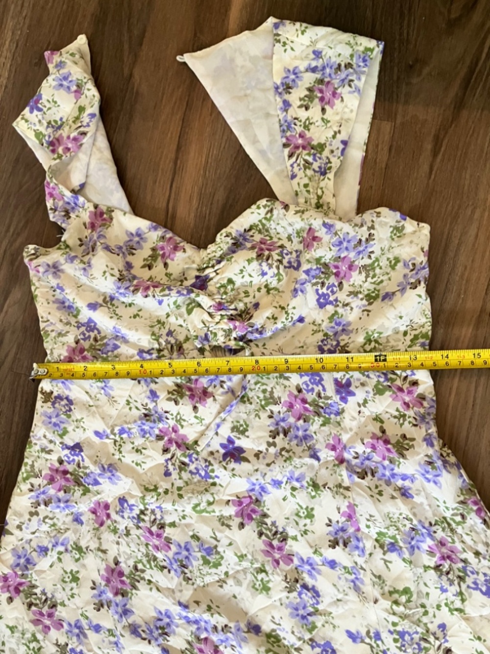 ASTR The Label Floral Midi Dress Womens Small S Purple Backless Cutout Slit - Picture 8 of 9